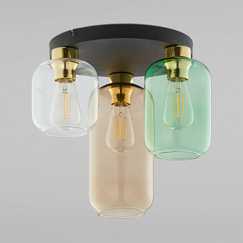 Потолочный светильник 3*E27 60Вт золотой, черный IP20 Marco (3318 Marco Green) TK Lighting