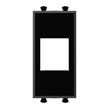 Адаптер без шторки для Keystone, "Avanti", "Черный квадрат", 1 модуль DKC