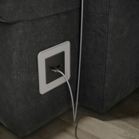 Elite Рамка из стекла на 1 пост дымчатый Werkel