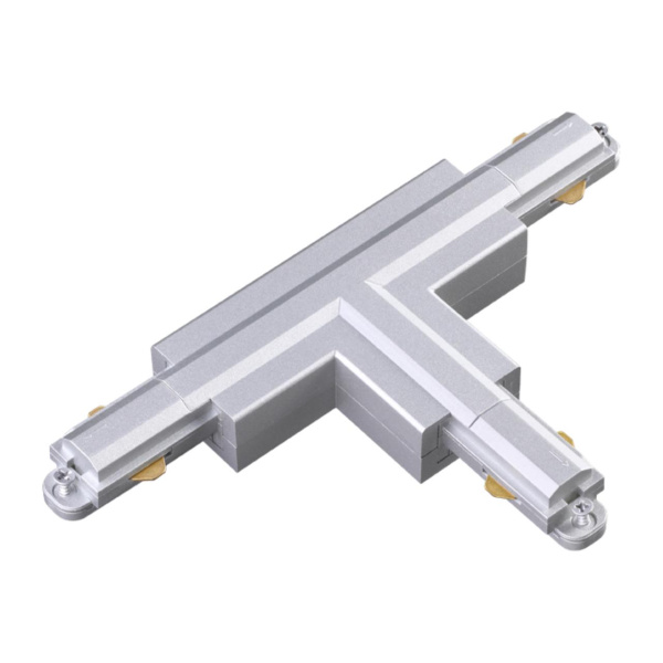 Соединитель "T" с токопроводом правый серебро NOVOTECH