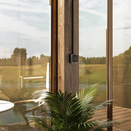 Выключатель двухклавишный с подсветкой (черный/хром) Gallant ОУ IP20 Werkel