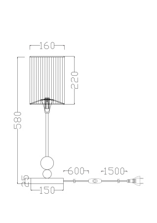 Настольная лампа 1*E14 40Вт Хром IP20 Lauren FR5093TL-01CH Freya