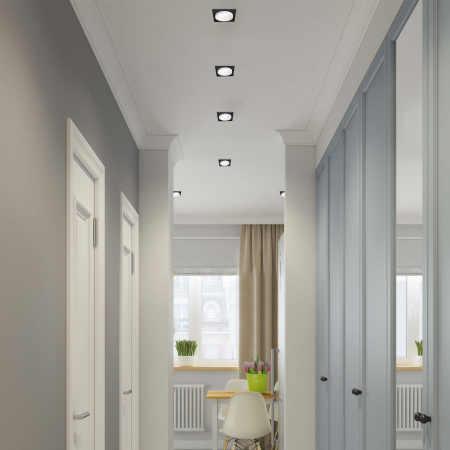 Встраиваемый точечный светильник GU10 белый, черный IP20 (a053347) Elektrostandard