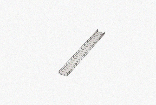 Лоток замковый перфорированный ЛМЗ 400х60х3000 УХЛ1, оцинкованный лист, S1,0