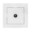 Валенсия Розетка телевизионная 1-местная проходная 14дБ-240МГц белая EKF