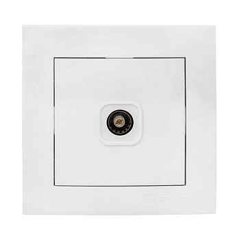 Валенсия Розетка телевизионная 1-местная проходная 14дБ-240МГц белая EKF