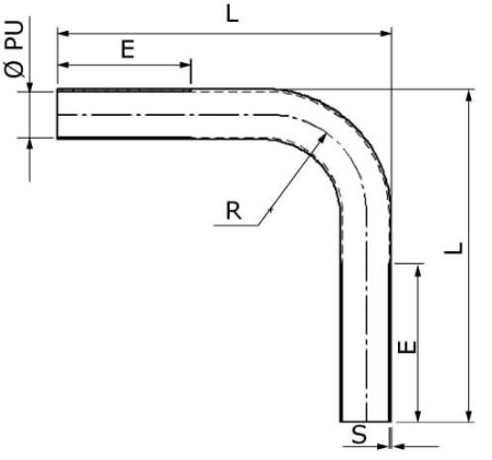 Поворот на 90° из оцинкованной стали, д.63х1,5мм DKC