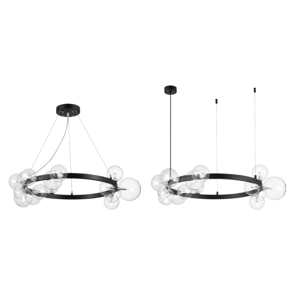 Светильник подвесной Черный/Прозрачный G4 15*5Вт SL1165.403.15 ST LUCE