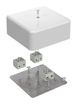 Коробка огнестойкая для кабель-канала 40-0470-FR6.0-6 Е15-Е60 (латунь) 103х103х45 Промрукав (22 шт/уп)