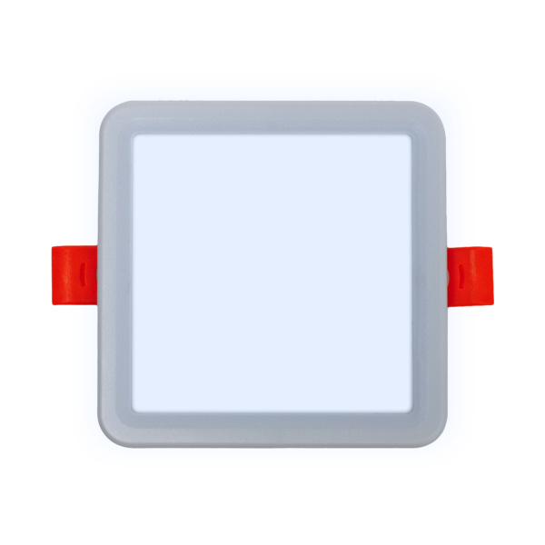 LP-15 Светодиодная панель встраиваемая с регулировкой под посадочное отверстие, 6Вт, 230В/50Гц, 500Лм, 6500К, 100х100х24мм, квадратная, драйвер на кор