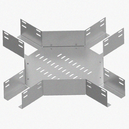 Лоток крестообразный глухой КМГ 500х65 УТ1,5, оцинкованный лист S1,5