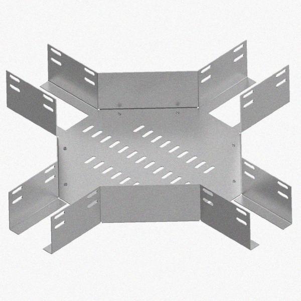 Лоток крестообразный глухой КМГ 500х65 УТ1,5, оцинкованный лист S1,5