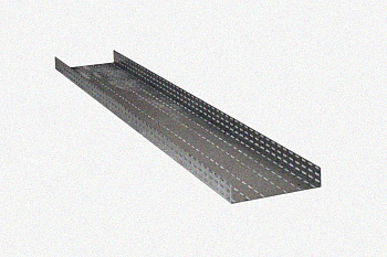 Лоток глухой ЛМГ 600х65х3000 УХЛ1, оцинкованный лист, S1,5