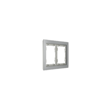 Рамка стеклянная Voltum S70 на 2 поста, (сталь, стекло)