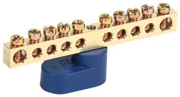 Шина N "ноль" на одном угловом изоляторе ШНИ-6х9-10-У1-С IEK