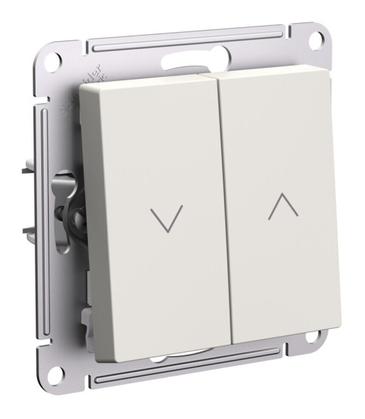 Выключатель для жалюзи 2-клавишный, с/у, бежевый ATLASDESIGN (уп.5шт) Systeme Electric