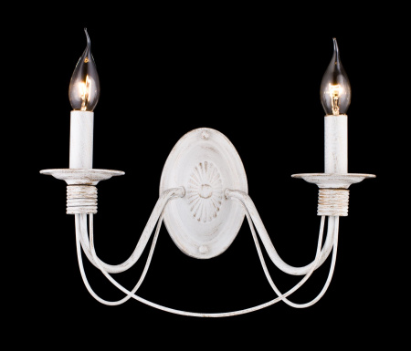 Настенный светильник (бра) 2*E14 60Вт Белый с Золотом IP20 Velia FR2046-WL-02-WG Freya