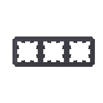 ATLASDESIGN ANTIQUE 3-постовая рамка, универсальная, карбон Systeme Electric