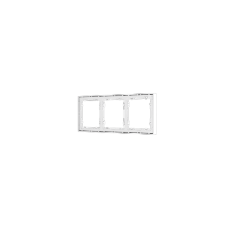 Рамка пластиковая Voltum S70 на 3 поста, (белый глянцевый)