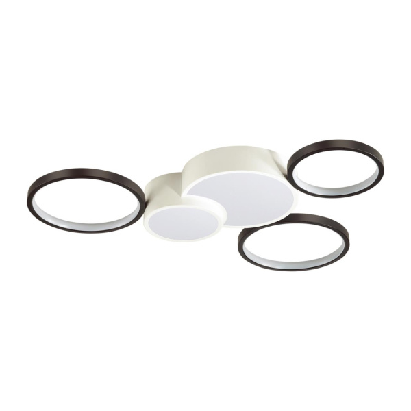 Люстра потолочная димм.с ДУ LED 80W 5280Лм 220V NORBERT белый,черный LUMION