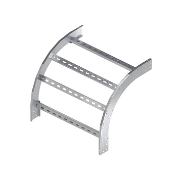 Угол лестничный вертикальный внешний 90 градусов 150х600, R600, горячеоцинкованный DKC