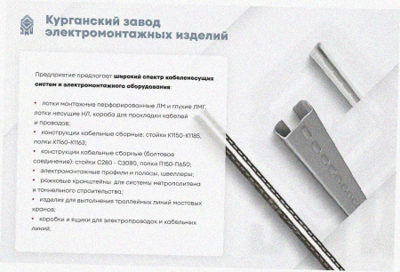 Лоток тройниковый перфорированный ОТ 500х50 У3, окрашенный, S1,5