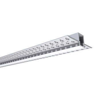 08-48 Профиль алюминиевый для светодиодной ленты, под штукатурку, серебро, 56х15мм, 2,5м, шир. ленты до 12мм, индивидуальная упаковка (расс... APEYRON