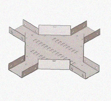 Лоток крестообразный перфорированный КМ 300х50 УТ1,5, оцинкованный лист S1,5