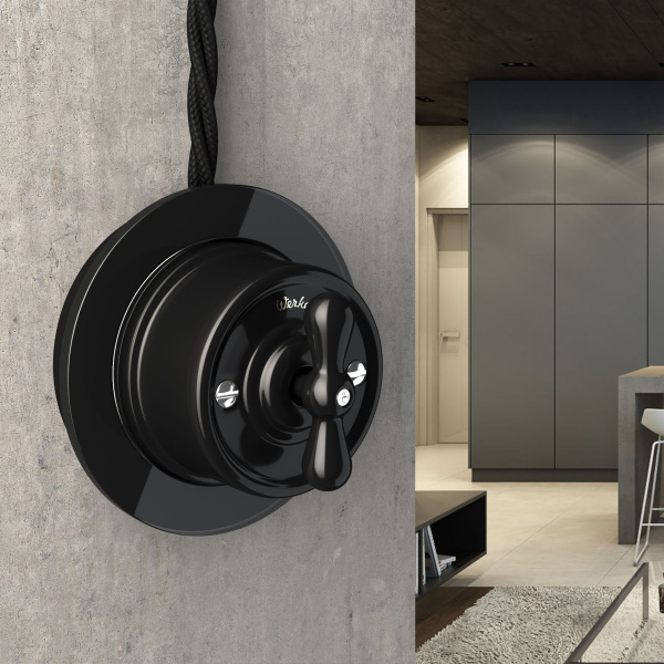 Werkel Выключатель 4 положения Ретро Черный IP20 Werkel