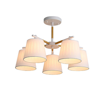 Люстра потолочная Белый, Светлое дерево/Белый E27 5*40Вт SL375.502.05 EVOLUCE