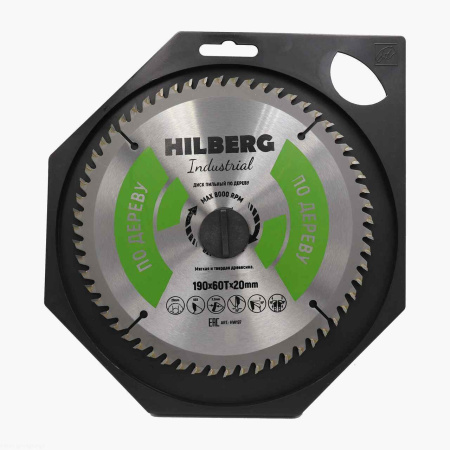 Диск пильный Industrial Дерево 190*20*60Т HW197 Hilberg