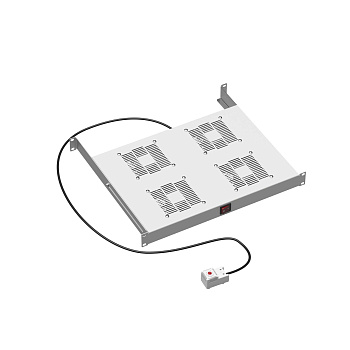 19" Вентиляторный модуль 4 вентилятора с термостатом для 19" IT-корпусов ДКС серии STI/CQE, RAL7035 DKC