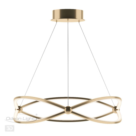 Люстра LED 4000K 43W 220V LESLA золотой/прозрачный ODEON LIGHT