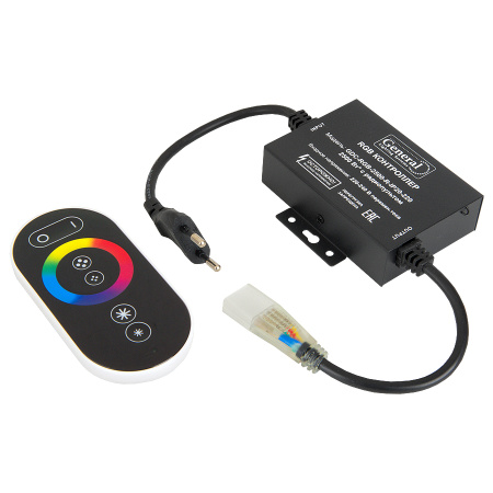 Контроллер для св/д ленты 220V 2500W RGB IP20 инфр.пульт 24кнопки General 