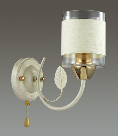 Бра E27 60W 220V FILLA золото,белый с золотой патиной LUMION