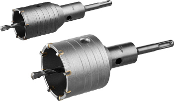 Набор коронок по бетону с оснасткой, d = 50, 68 мм, кейс, Профессионал ЗУБР