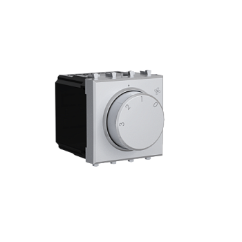 Механизм управления вентиляторами модульный, "Avanti", "Закаленная сталь", 2модуля DKC