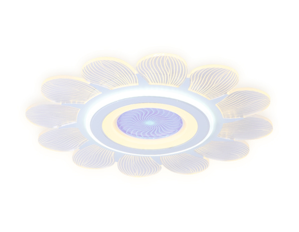 Потолочный светодиодный светильник с пультом AK4301 WH белый 105W D520*80 (ПДУ РАДИО 2.4) Ambrella Light