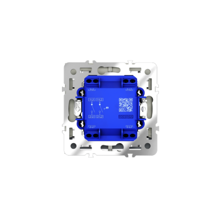 Выключатель встраиваемый Voltum S70 двухклавишный с подсветкой 10А, (сталь)