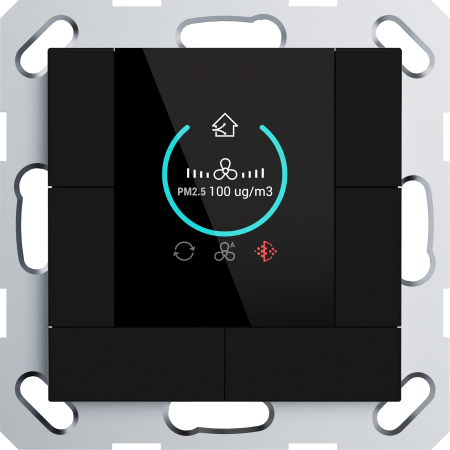 Donel Многофункциональный термостат KNX, 55 мм ЖК-экран, встроенный датчик температуры, 2 входных интерфейса. Функция термостата: HVAC, кондиционер, п