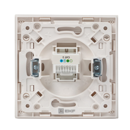 Стокгольм Механизм Розетки Phone 1-местной белый EKF