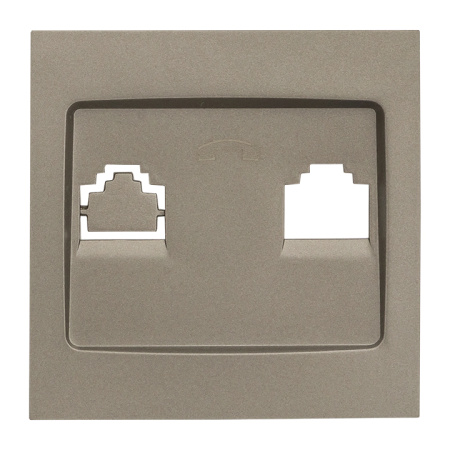 Валенсия Лицевая панель розетки Phone 1-местная кашемир EKF