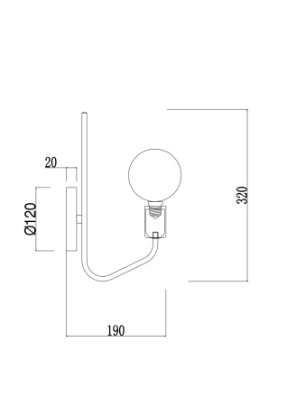 Бра 1*E27 60Вт Черный IP20 Arabella FR5002WL-01B Freya