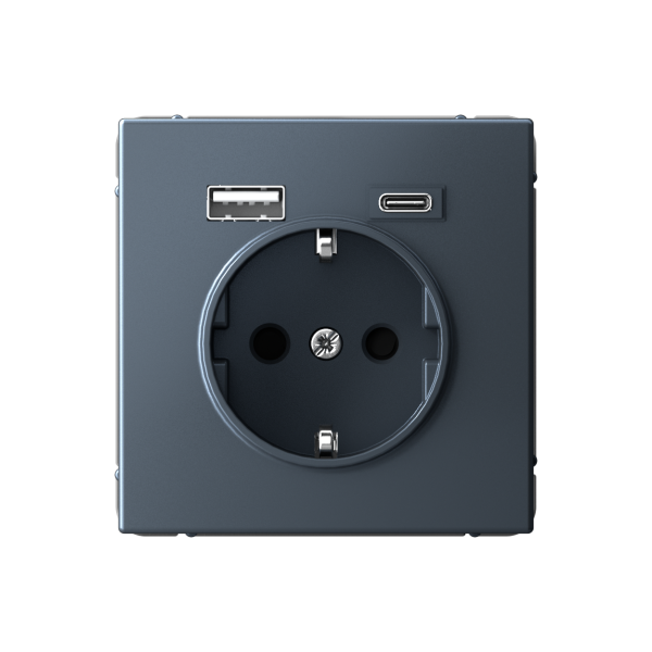 ARTGALLERY РОЗЕТКА 16А с 2 USB A+C, 5В/2,4А/3,0А, 2х5В/1,5А, механизм, ГРИФЕЛЬ Systeme Electric