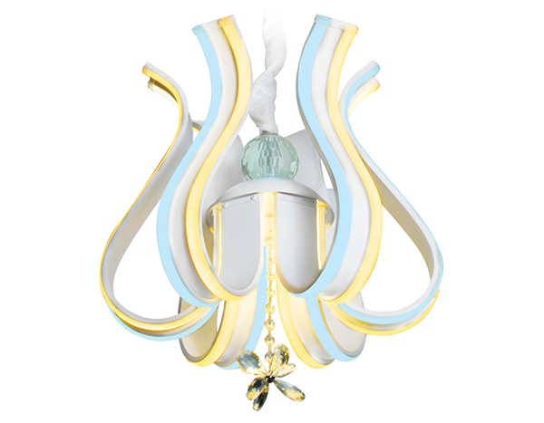 Светодиодная люстра с пультом FL112/6 WH белый 156W 460*460*400 (ПДУ РАДИО 2.4) Ambrella Light