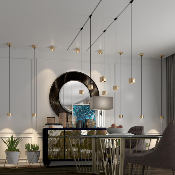 Св-к накл.св/д,провод 2м IP20 LED 4000К 12W 220V PATERA золото NOVOTECH