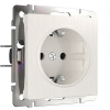 Встраиваемые механизмы Розетка СУ 1 мест. с зазем. и шторками 16А перламутр рифленый IP20 Werkel