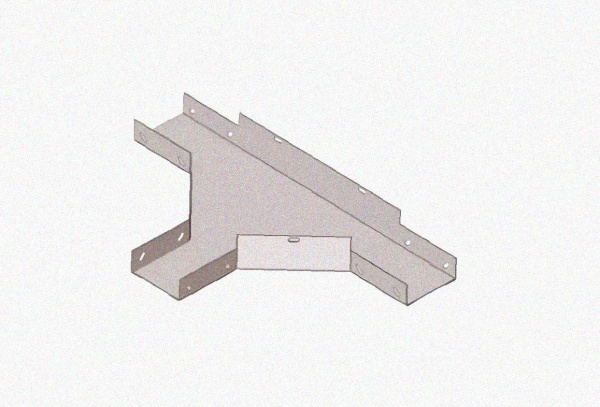 Лоток тройниковый глухой ОТГ 600х50 УТ1,5, оцинкованный лист, S1,5