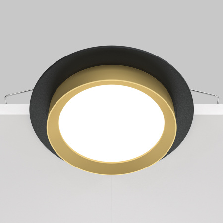 Встраиваемый светильник 1*GX53 15Вт Черный с Золотом IP20 Downlight DL086-GX53-RD-BG Technical Maytoni