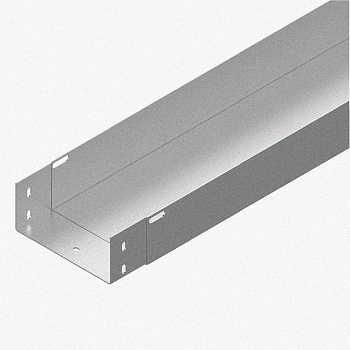 Лоток монтажный цельный глухой ЛМЦГ400х50х3000 УХЛ1, оцинкованный лист, S1,0